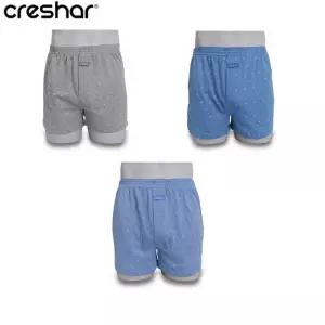 BIGHAPPY 크레샤르 남성 니트 사각 트렁크 순면 팬티 3종세트