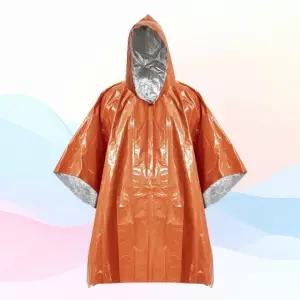 휴대용 양면 은박 방수 우비 오토바이 등산 백패킹