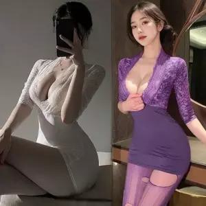 벨라망사원피스 코레 섹시 망사 란제리 성인용 이지