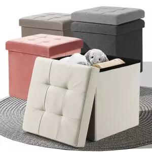 접이식 스툴의자 쇼파발받침 수납의자 풋스툴 낮은 보조 간이 스톨