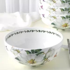 본차이나 목련 면기 5P세트 라면기 냉면기 냉면 라면 국수 비빔밥 우동 그릇