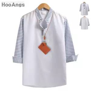 [후앙스] 7부 단가라-II 헨리넥셔츠 SMST3137