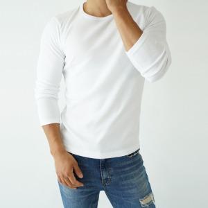 [스타토리] 짱짱한 면 스판 라운드 긴팔티셔츠 쫄티 슬림핏 무지티