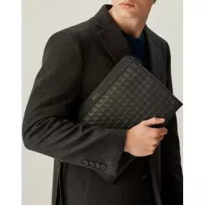 [롯데백화점]닥스 액세서리 [GRIDⅡ] 블랙 그리드 패턴 클러치백 DBBA3E269