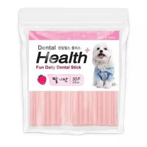 강아지껌 덴탈헬스플러스 딸기50p / 치석제거 애견간식