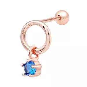 [미니아트]블루드롭 14K 금침 큐빅 피어싱/ 이너컨츠 귓바퀴 트라거스 연골 아웃컨츠 귓볼 별존 피어싱