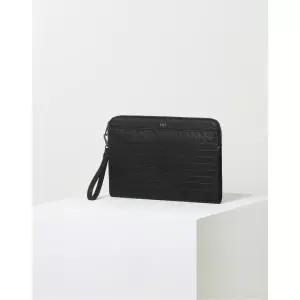 [롯데백화점]닥스 액세서리 [GRIDⅡ] 블랙 그리드 패턴 클러치백 DBBA2F269BK