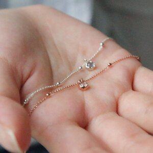 [제이로렌] 문스톤 아쿠아마린 원석 체인 실버 팔찌 B0956