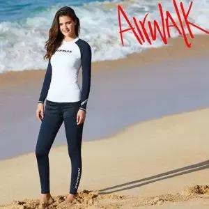 [NS홈쇼핑]에어워크서프 여성래쉬가드세트 티셔츠+반바지레깅스 YAWe5211_WH+YAWe4111_NV..