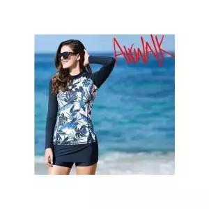 [NS홈쇼핑]에어워크서프 여성래쉬가드세트 티셔츠+치마레깅스 YAWe5238_NV+YAWe5117_NV/레쉬가드/래시..