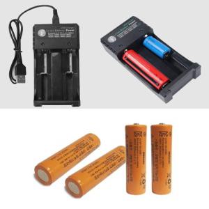 KC인증 18650배터리 충전지 2개입/2구 충전기 보호회로장착 리튬이온 건전지 2600mAh