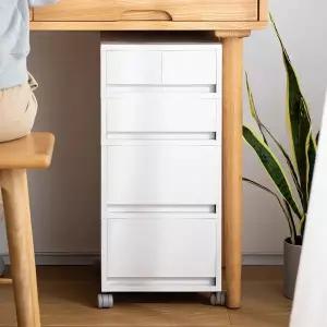 [히키스]홈 사무실 인테리어 멀티 4단 이동식 데스크 서랍장