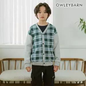 [보리보리/올리반]올리반 믹스체크가디건(그린)