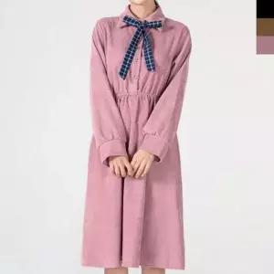 [오노마] ONM 체크끈리본포인트긴팔원피스 BBT 8807 의류 봄원피스 (S11877101)