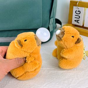 풍선부는 카피바라 인형 키링 1개 귀여운 가방 고리 키홀더