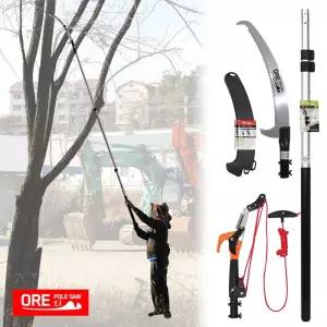 오르-1 고지 가위 톱 풀세트 약 3.4m 강력 파워 고지톱 장대 톱 전정 전지 가위
