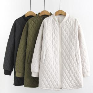 아웃사이즈 B4CZ21 빅사이즈 깔깔이 퀄팅 엠보싱 경량 자켓 롱 패딩