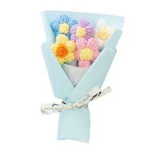 작은 뜨개꽃 발표회 졸업 꽃다발 생일 미니 조화 유치원 졸업식 니트