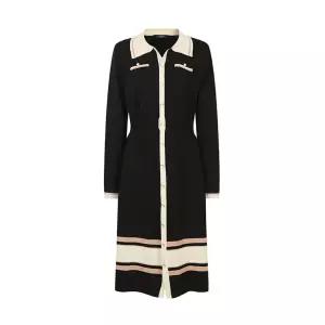 (레코브) 배색 카라 니트 원피스(LC61C4KO504X)