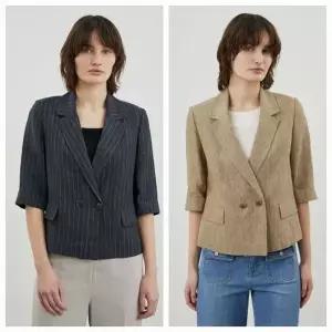 [올리비아로렌]스트라이프 린넨자켓 VOCFU4M4211[35039468]
