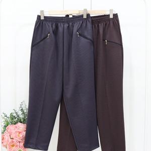 [그랜스타일] 할머니바지 봄가을 잔체크지퍼고무줄바지 70대80대90 어르신 엄마요양원선물 일상복