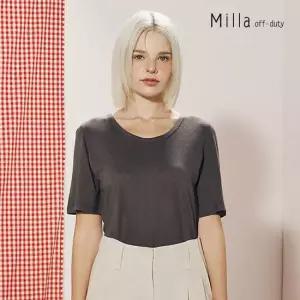 [최초가 59 900원] 밀라 25SS 프렌치 린넨 혼방 티블라우스 4종