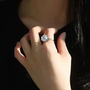 [샤밍주얼리]5캐럿 다이아 반지 IGI 랩 그로운 6프롱 솔리테어 프러포즈 엄마 생신 결혼 기념일 선물