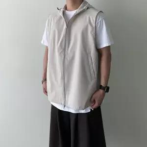 [모노폴로지]바람막이조끼 후드 나일론조끼 캠핑조끼