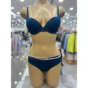 예스 (YES) 베이직 아웃밴드 네이비 브라햄팬티세트 YSWBZ975YSWPZ975NB