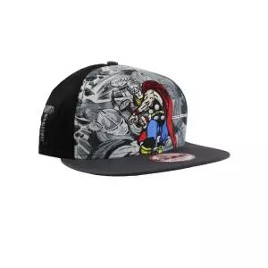 [관부가세포함] 뉴에라 클래식 마이티 토르 9피프티 스냅백 모자 (조절 가능) 마블 코믹스 블랙