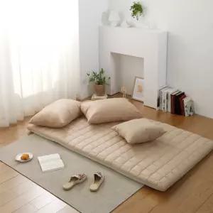 플레인 국산 바닥 매트 요세트 S D Q 3color 순면 누빔 요커버+허브요솜 세트