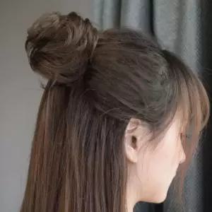 볼륨 반머리 가발 피스 집게핀 만두머리 올림머리 부분가발 집게핀 가발집게핀 가발핀 부분가발