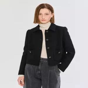 질스튜어트 뉴욕 여성 25SS [시즌오프] 블랙 포켓 울혼방 자켓 JSJA5A110BK