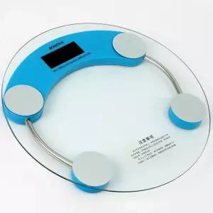 HGE 투명 정밀 센서 전자 체중계 줄자 SET 블루 예쁜 스마트 온도계 LED 몸무게 저울 목욕탕 디지털 체중계