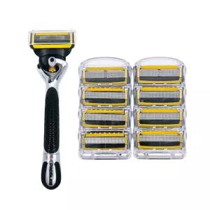 NEW 질레트 면도기 프로쉴드 퓨전 옐로우 (면도기1+면도날 리필9) 세트