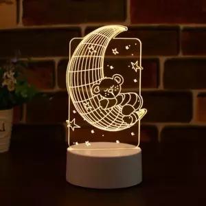 꿈나라 달곰이 3D 착시 아크릴 무드등 USB 감성조명 무드등 조명등 램프등 무드조명등