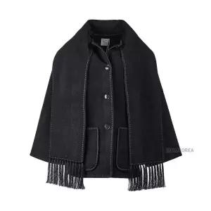 [롯데백화점]토템 FW25 여성 스카프 디테일 코트 244WRO918FB0292 001