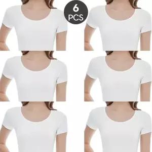 여성면런닝 메리야스 런닝티셔츠 40수 베이직 반팔 흰런닝 속옷 6장