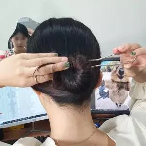 올림머리 헤어 메탈 유핀 비녀 은 비녀 헤어비녀 올림머리비녀 유핀 한복뒤꽂이