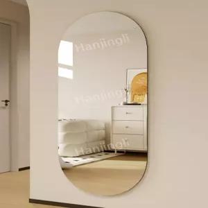 양면 벽시계 벽걸이 코너 거실 조명 무소음 유리 거울 접착식 전신 벽 고화질 드레싱 옷장