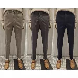 [올젠](신세계 사우스시티)2025FW 남성 캐주얼 워싱 조직감 면스판 팬츠 ZF4P1202 5종택1