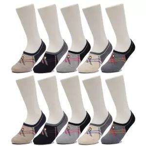 [아놀드파마]아놀드파마 10켤레 미끄럼방지 벗겨짐최소화 여성용 사선 면덧신 SL001