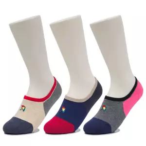 [아놀드파마]아놀드파마 3켤레 미끄럼방지 벗겨짐최소화 여성용 삼색 면덧신 SL002