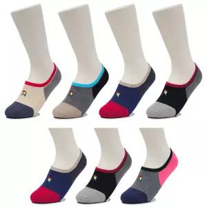 [아놀드파마]아놀드파마 7켤레 미끄럼방지 벗겨짐최소화 여성용 삼색 면덧신 SL002