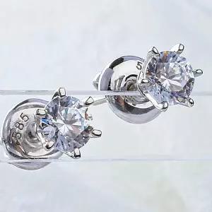 [샤밍주얼리]2캐럿 랩 다이아 귀걸이 IGI GIA 클래식 6프롱 프로포즈 결혼 기념일 선물