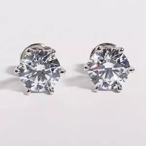 [샤밍주얼리]18K 1캐럿 다이아 귀걸이 IGI GIA 랩 6프롱 솔리테어 결혼 선물 기념일 예물 명품