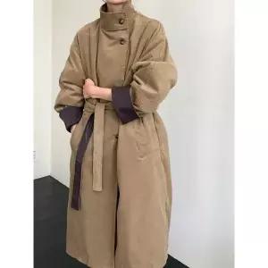 [헤레이스] 경량오리털100 코듀로이 배색 롱다운 코트 YMSH25FW319_P412017911