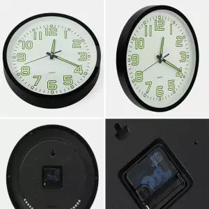 G.L.S 원형 야광 벽시계 블랙 가벼운벽시계