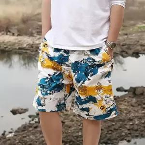 남자 수영복 바지 여름 반바지 비치팬츠 형광색수영복 수영 워터파크