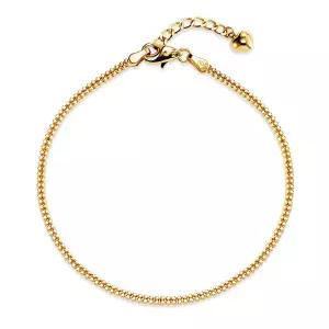 [모룬] 18K 1.7mm 프리티 하트참 볼체인 팔찌 MOB40702